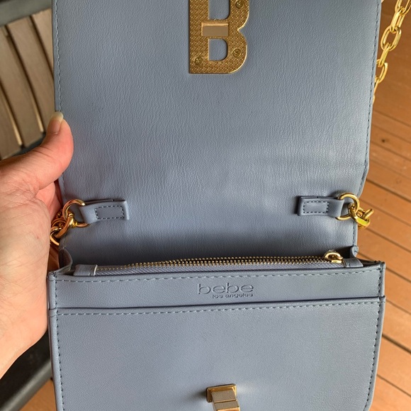 Bebe Katrina Quilted Crossbody-Blue Slate-Purse-NWT - Picture 9 of 15